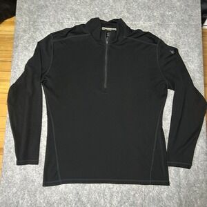 Smartwool Men's Xxl *(L) Quarter Zip Black Long Sleeve Wool Sweater Merino 250